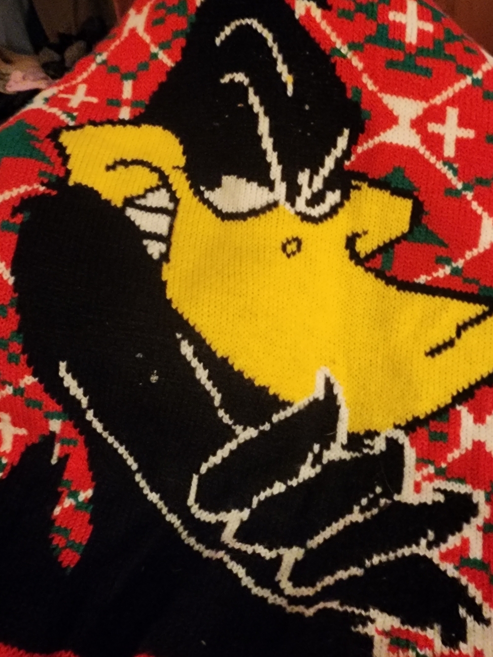 New York Laundry Daffy Duck & Sylvester Crewneck Christmas Sweater Im Despicable